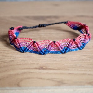 Bisexual pride zig zag Bracelet or anklet LGBTQA jewelry image 4