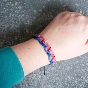 Bisexual pride zig zag Bracelet or anklet LGBTQA jewelry image 5