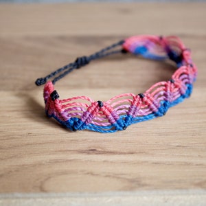 Bisexual pride zig zag Bracelet or anklet LGBTQA jewelry image 2