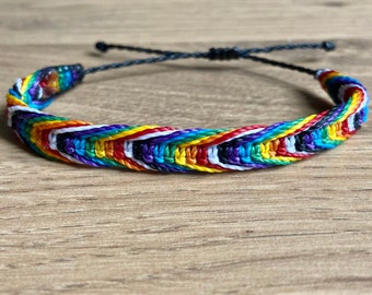 LGBTQA+ ally square knot Bracelet or anklet