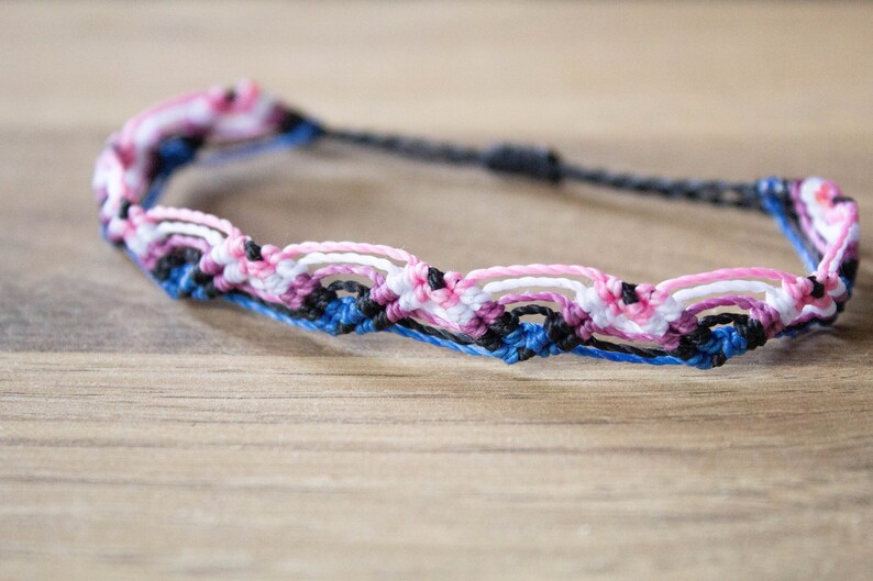 Gender fluid zig zag Bracelet or anklet