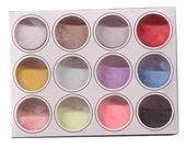 Newest 12 Color Glitter Manicure DIY 3D Shiny Nail Art Powder Dust Tips