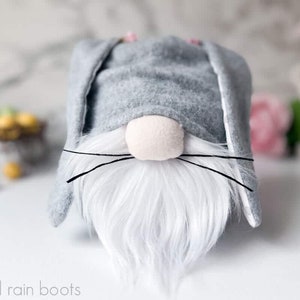Stout Gnome Pattern, No Sew Gnome Pattern, Gnome Sewing Pattern, Bunny Gnome Pattern with Floppy Ears and Full Video Tutorials Included