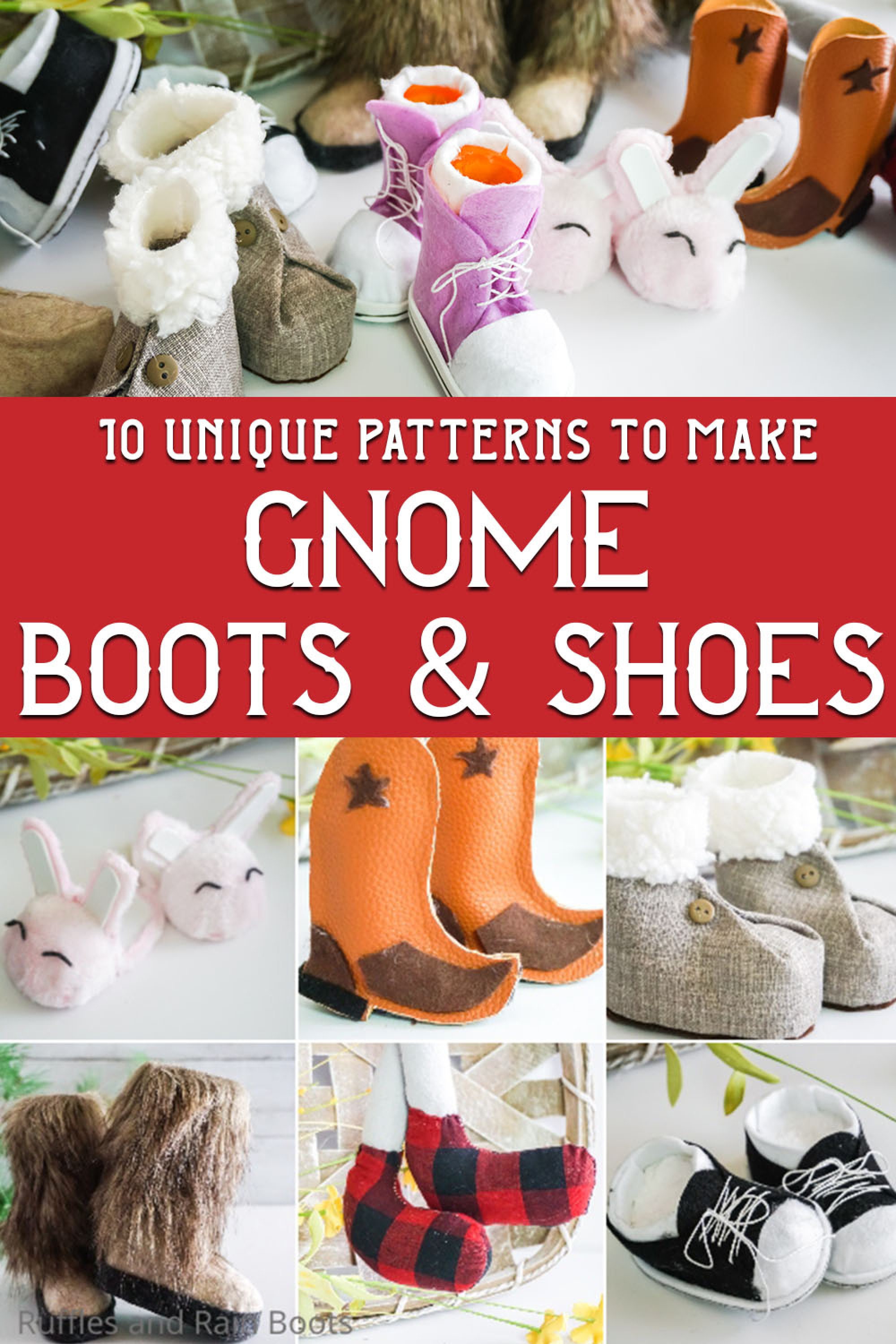 17 Gnome Boot and Shoe Patterns for Every Gnome Maker - Ruffles