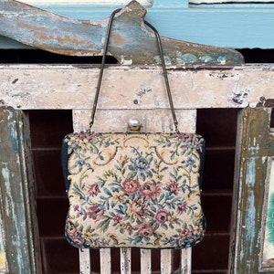 Vintage Tapestry Purse/Clutch - Vintage Tapestry Bag- Vintage Tapestry Purse - Vintage Bride - Vintage Wedding - Vintage Evening Bag -