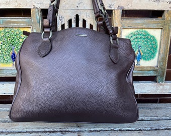 Vintage Brown Leather Oroton Tote/Top Handle Bag - Work Bag - Travel Bag - Uni Bag
