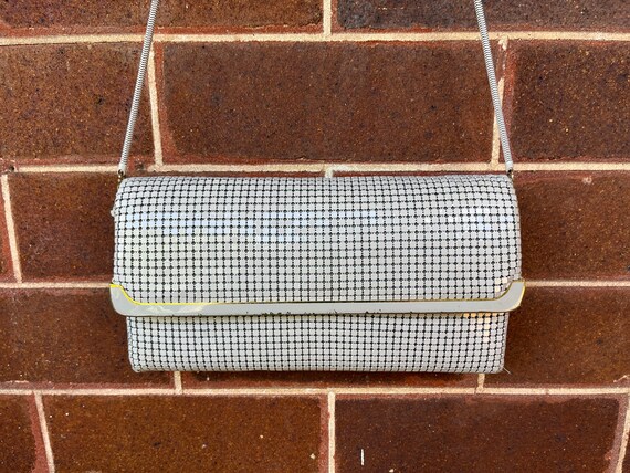 Vintage Grey Goldcrest Mesh Evening Bag/Clutch - … - image 5