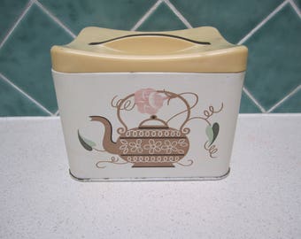 Vintage Willow Canister/Tin - Tea - Coffee - 1960's