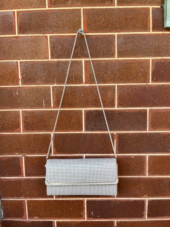 Vintage Grey Goldcrest Mesh Evening Bag/Clutch - … - image 6