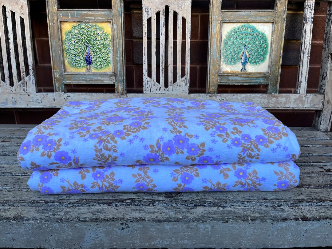 Vintage Nile Pair of Double Bed Flat Flannelette Sheets Etsy