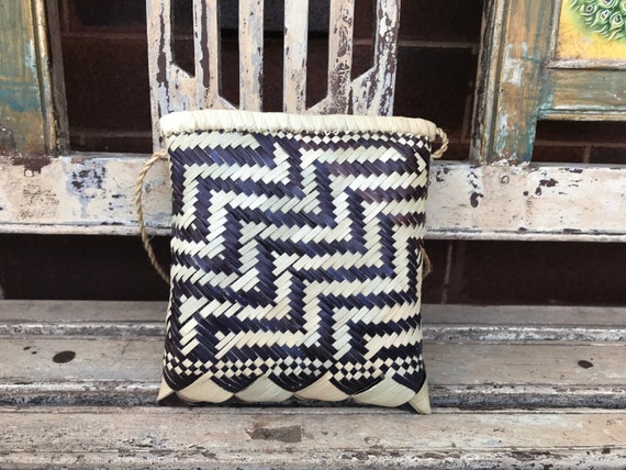 Vintage Cane Shoulder Bag - Vintage Wicker Bag - B