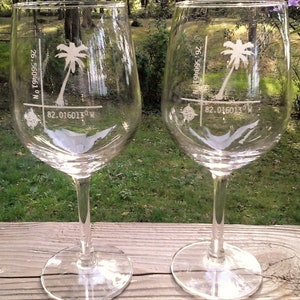 Glasses Customized Wineglasses Set of TWO image 2