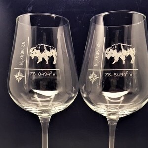 Glasses Customized Wineglasses Set of TWO image 1