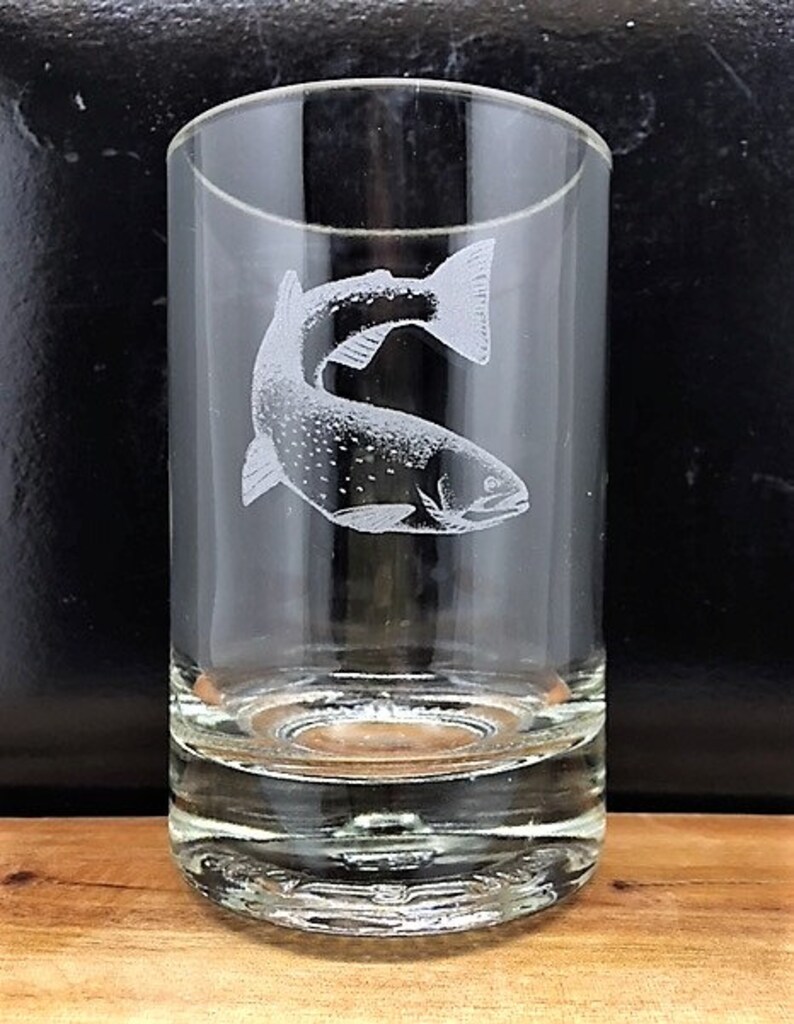 Glass Rock TumblersFISH in Set of FOUR Heavy weighted glass Etsy