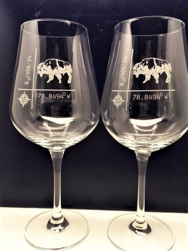 Glasses Customized Wineglasses Set of TWO image 1