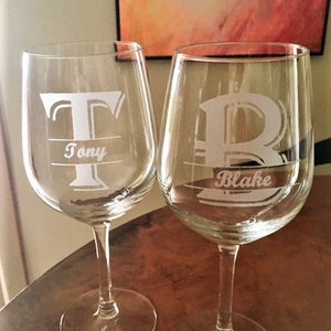 Glasses Customized Wineglasses Set of TWO image 3