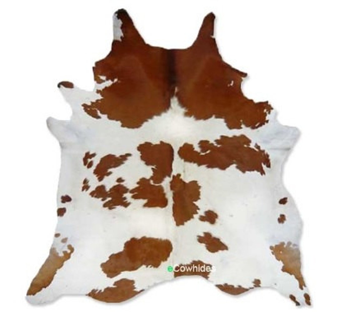 Brown and White Cowhide Rug Cow Hide Rugs on Sale Etsy