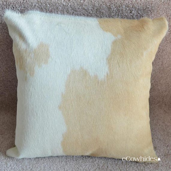 Light Brindle Cowhide Pillow Cover Hide Cushions Skin Leather Etsy