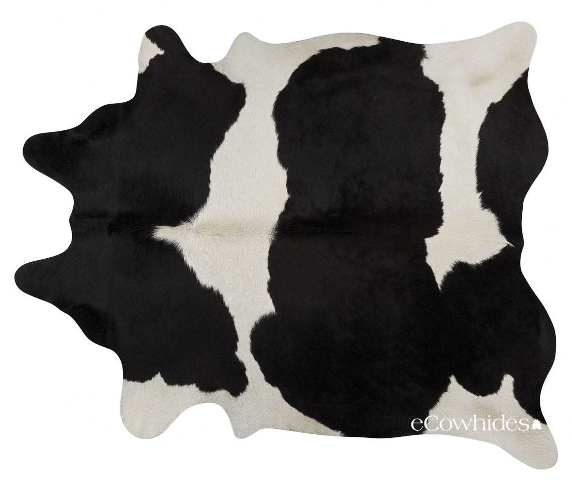 Black and White Brazilian Cowhide Rug Cow Hide Rugs LARGE Etsy