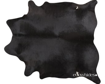 Black Brazilian Cowhide Rug Cow Hide Rugs: XL