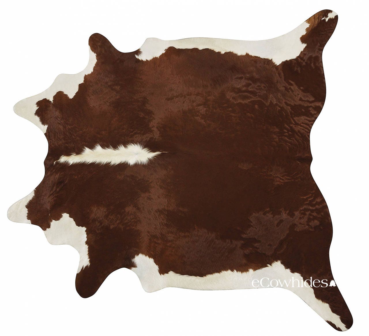 Marron Poivre et Sel brésilien VACHETTE COW HIDE Area Rugs cuir taille XL