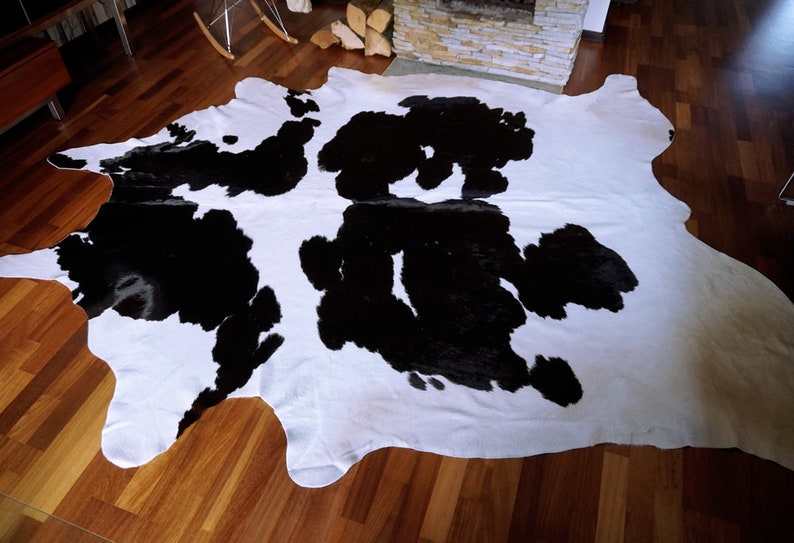 Black and White Brazilian Cowhide Rug Cow Hide Rugs LARGE Etsy
