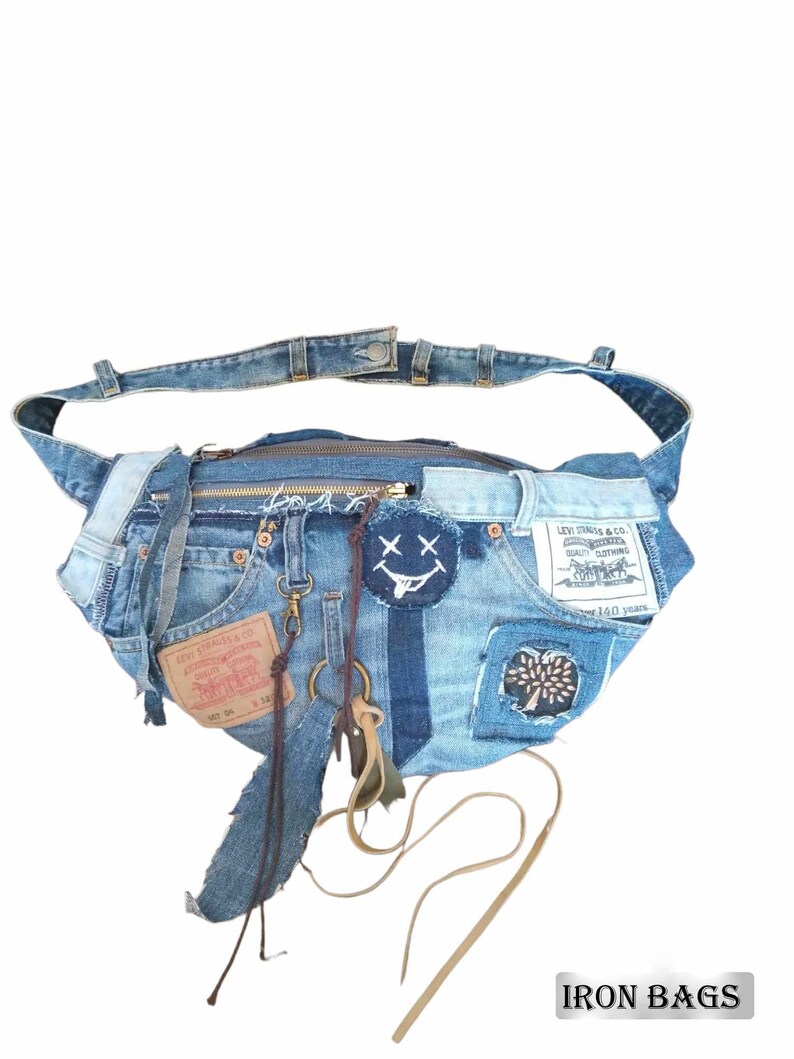 Bum Bag Fanny Pack Denim Crossbody Bags Banana Etsy