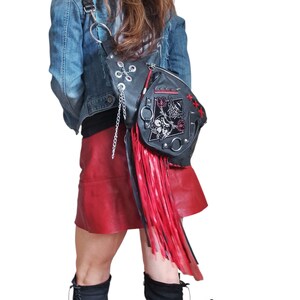 Gothic leather bag