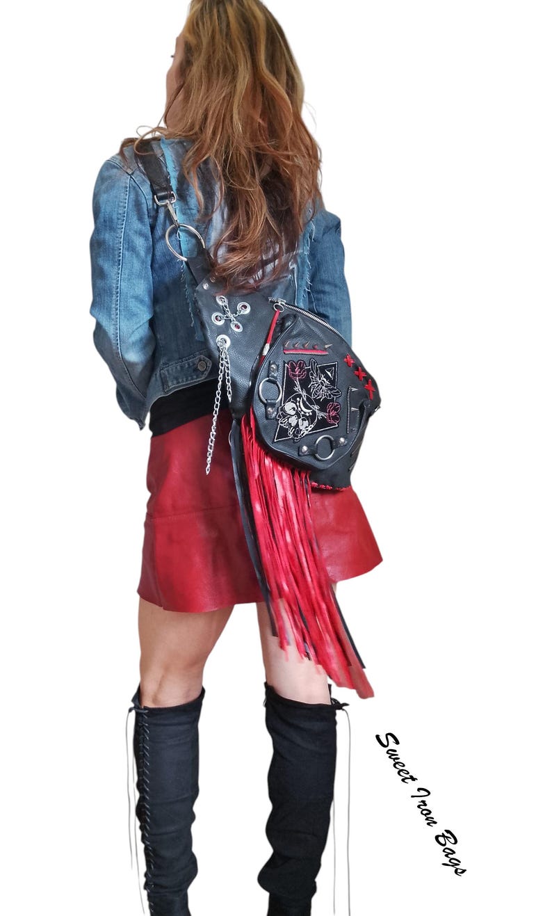 Gothic leather bag