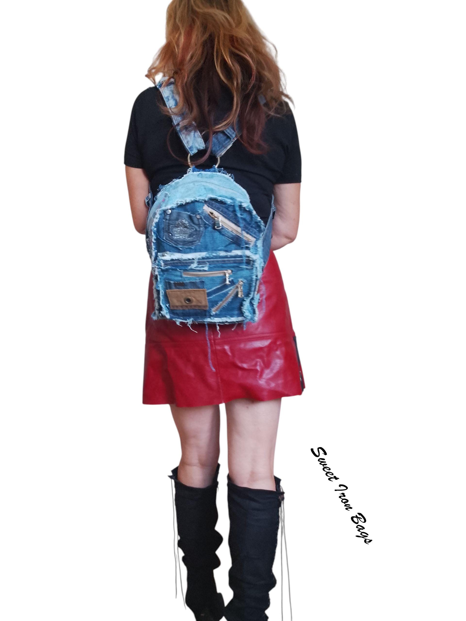 Buy Recycled Denim Backpack Online In India India