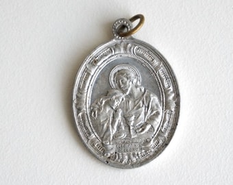 Catholic jewelry vintage from Italy Ecce Panis Angelorum, souvenir Holy Communion