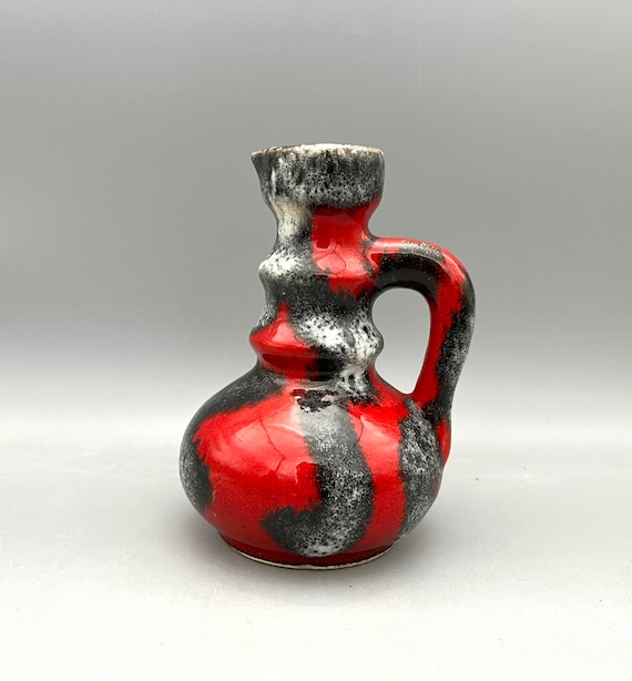 Jopeko Keramik Red, Grey, White and Black Fat Lava Elegant