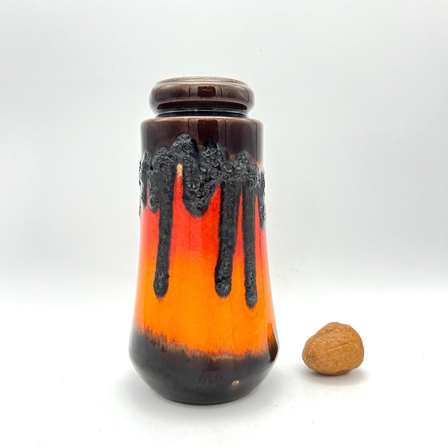 Scheurich Fat Lava オレンジ ブラック ヴィンテージ ミッド