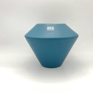 ASA Selection ,  quality ceramic  , mat aqua greenblue color Vintage vase made in the 1980s  West Germany. WGP.