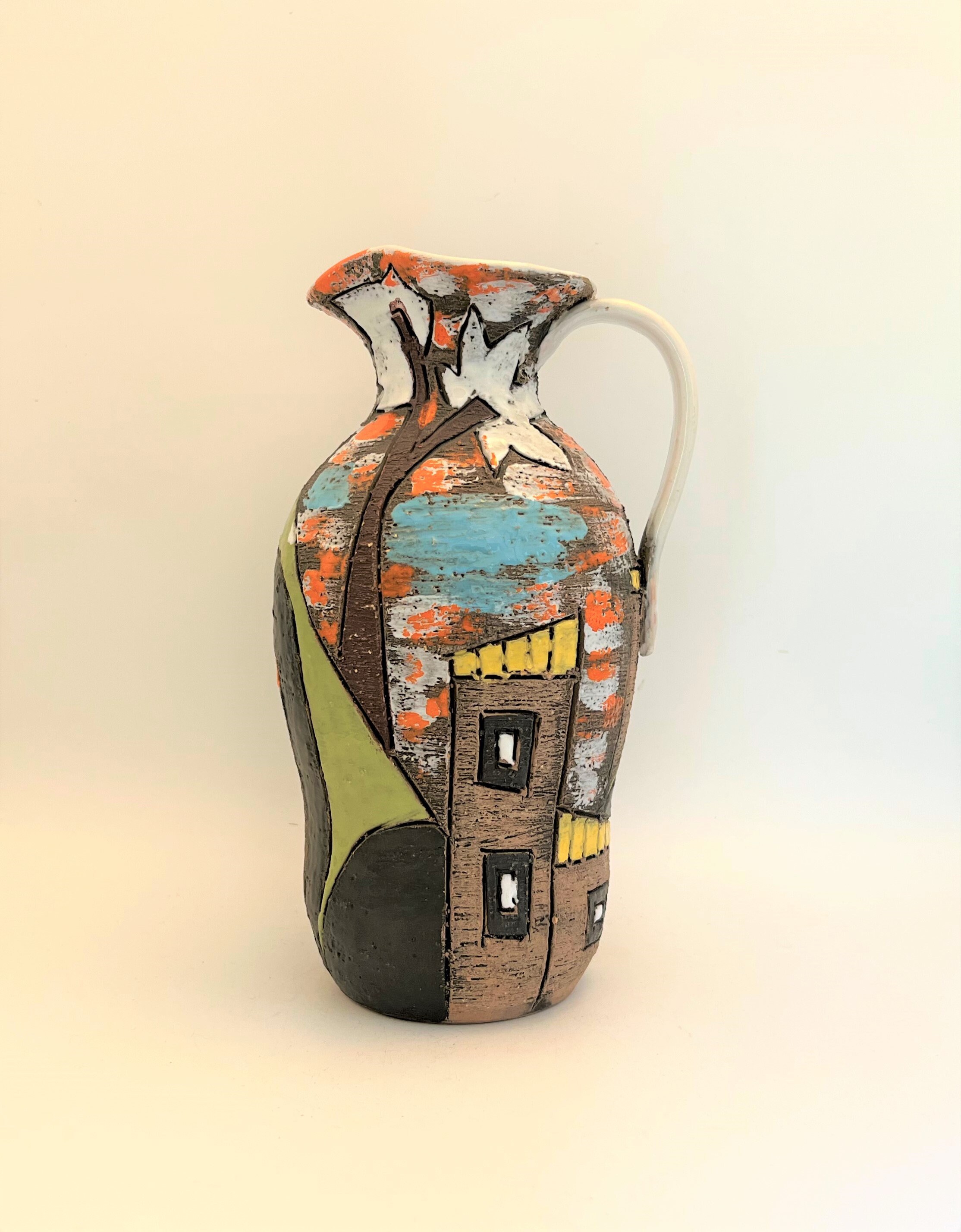 Fratelli Fanciullacci Vase, Houses and Trees Decor , Vintage