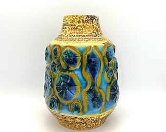 独60年代　Elke&Elmar Kubicek スタジオ陶器　Fat Lava Vintage West German Fat Lava Vase, Possibly Made by Kubicek