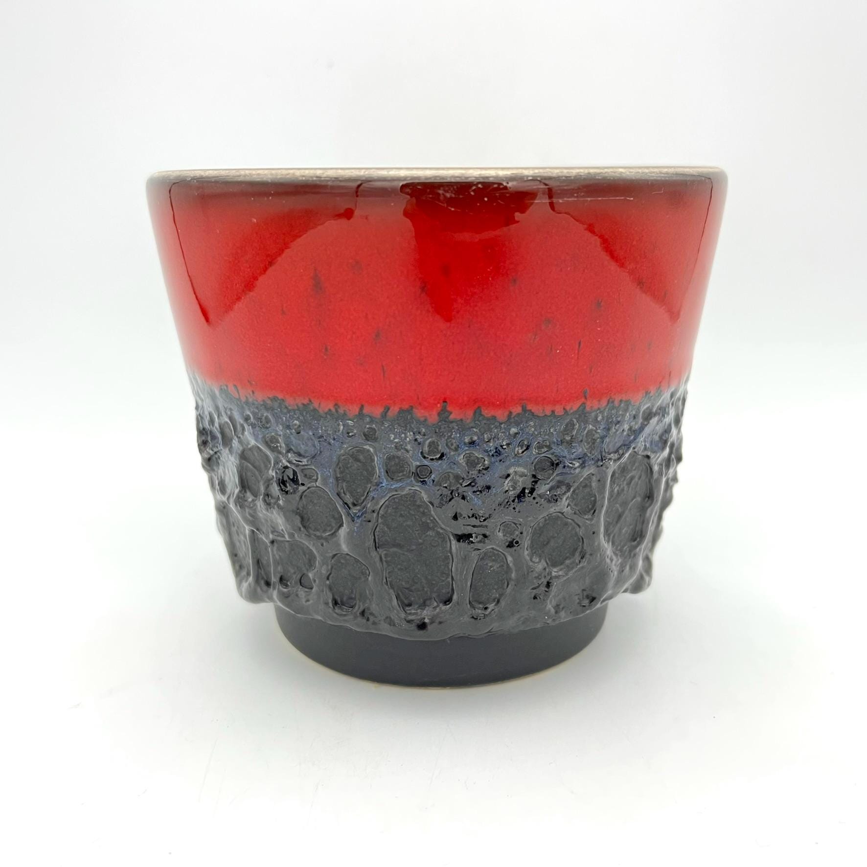 Jopeko Fat Lava Planter, Red Gloss, West Germany Pottery - Etsy