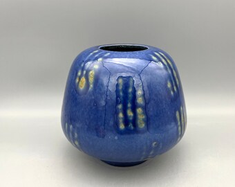 Carstens Tönnieshof 194-14, beau, rare, bleu et vert vintage, vase de l'ère Fat Lava, milieu du siècle, poterie moderne des années 60/70 de l'Allemagne de l'Ouest.