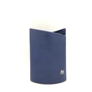 ASA Selection ,  quality ceramic  , mat Blue ,,Memphis design"vase made in the 1980s  West Germany. WGP.