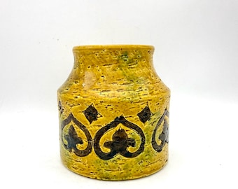 Vintage Bitossi Rimini Blue Planter by Aldo Londi, Italian Ceramic