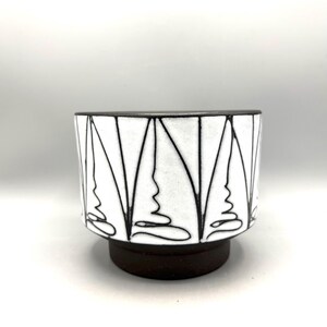 Maceta BKW Böttger Keramik Werke, estudio hecho a mano de mediados de siglo años 60