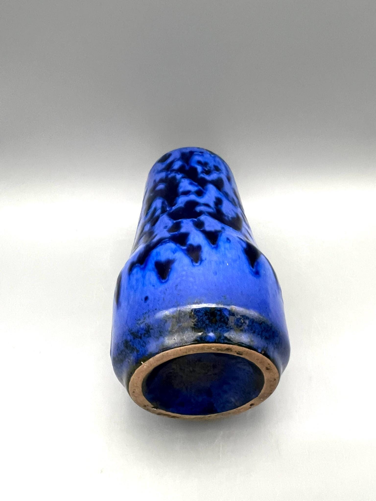 Scheurich 529 18 1960s WGermany 花瓶 Scheurich Keramik 529/18 Intense Blue / Black Color Glaze