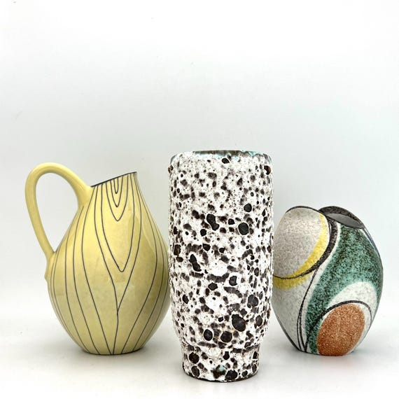 Vintage Schlossberg Keramik Vase – Yellow Fat Lava Era Decor - Etsy