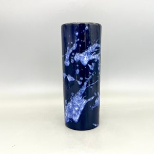 Marei Keramik 50/3  Mid Century Modern  ,,Jackson Pollock splash decor&quot;  1970s cylinder vase   West Germany. WGP.