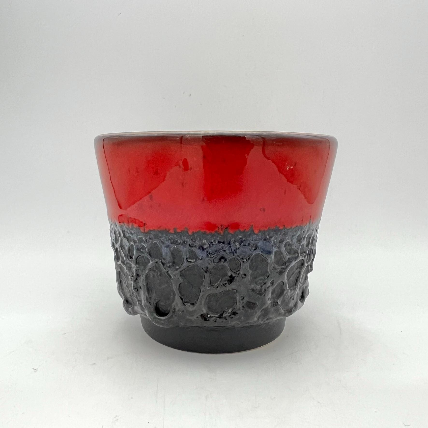 Jopeko Fat Lava Planter, Red Gloss, West Germany Pottery - Etsy