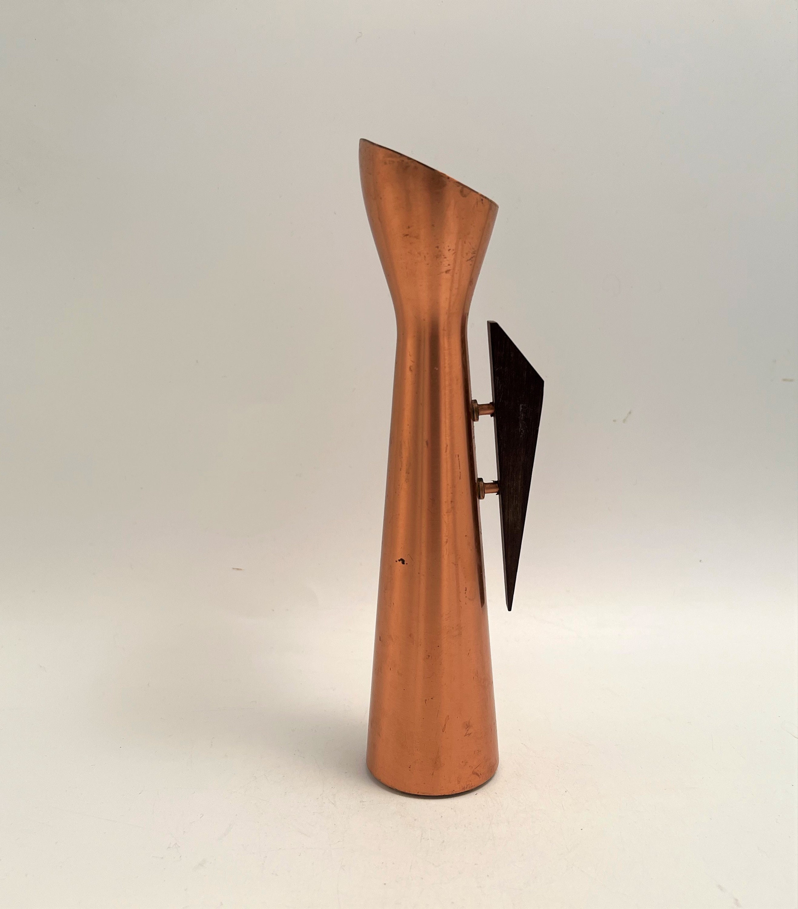 the RESERVED Vase Century - With Mid Danish 1960s. Handle Teakwood Stylish K.S. Etsy Vintage Copper for Modern From