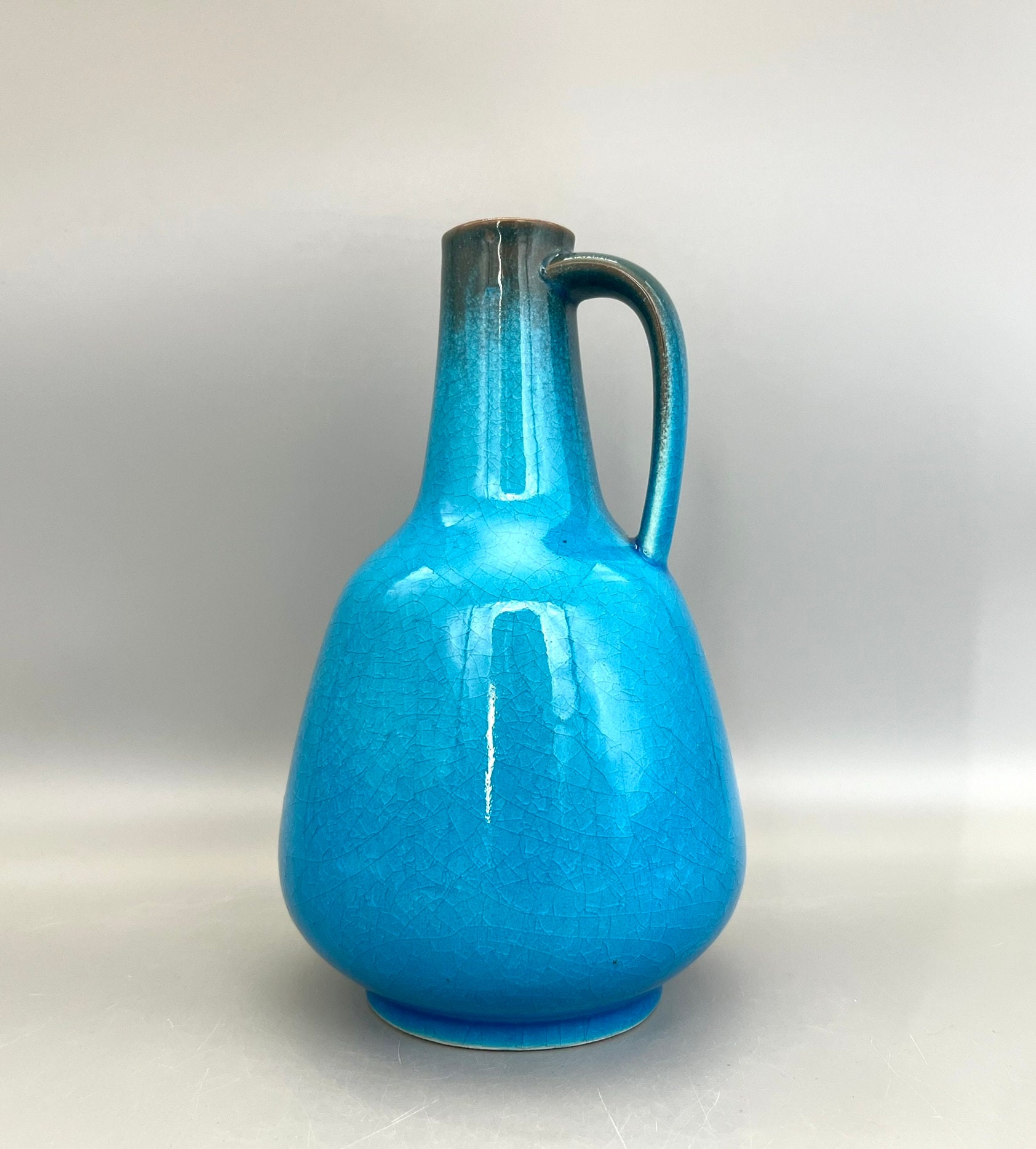 Gräflich Ortenburg 605 , Rare Turquoise Blue Vase 1960s