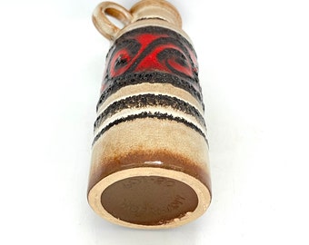 Scheurich Keramik Vase 401/20, Red & Black Fat Lava, West German