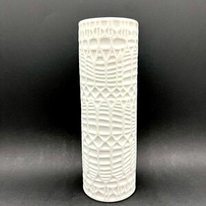 Thomas / Rosenthal Op-art Modern Design Vase, Geometric Textured