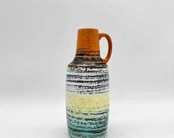 VEB Strehla, Handled Vase, Fat Lava, East Germany, Vintage Pottery